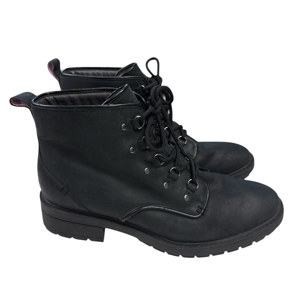 Cole Haan Grand Brianna Hiking Boots Black Waterproof Leather Size 11B